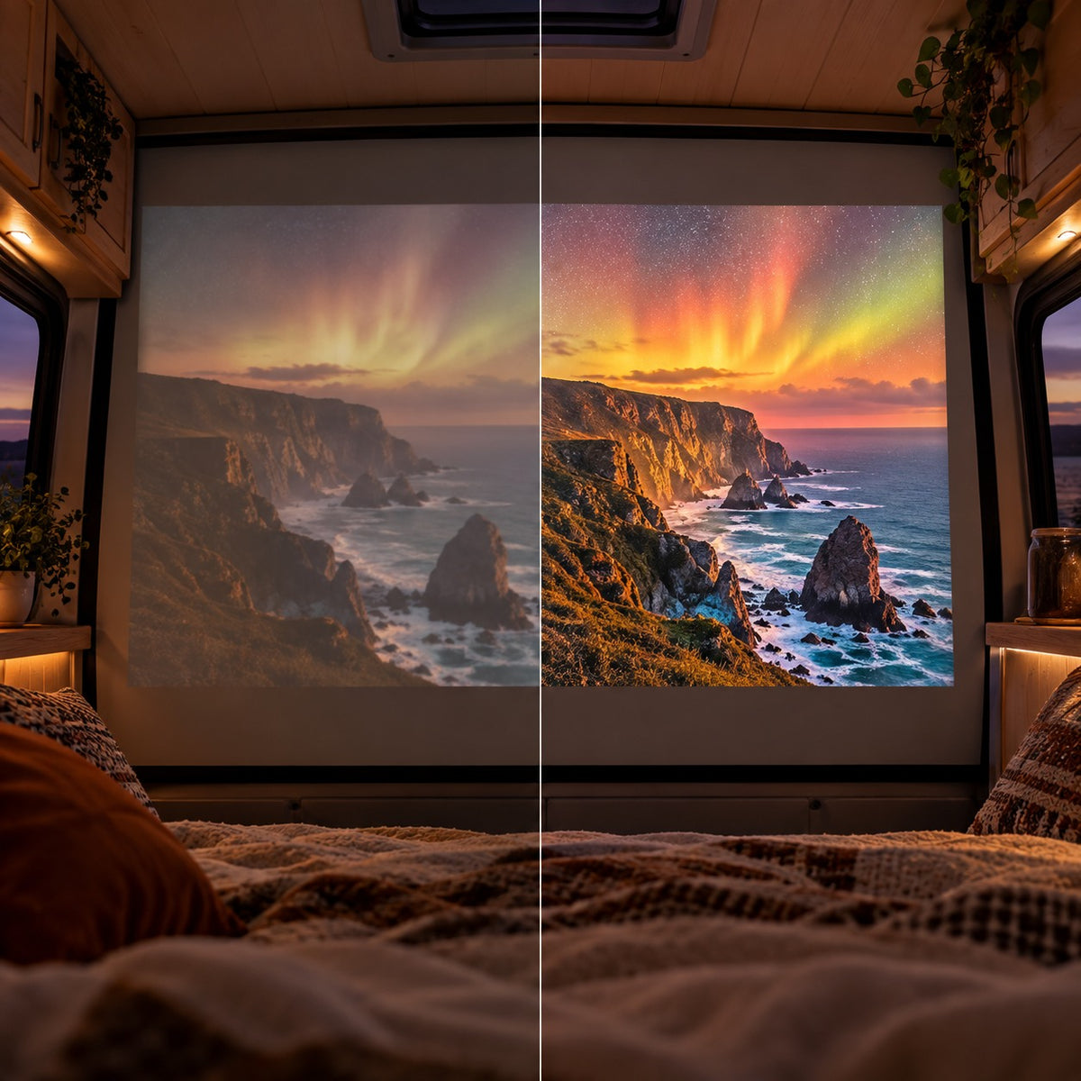 Mini beamer Projektorland Vista – 260 ANSI lumen, HD 720p, autofocus en Android 11
