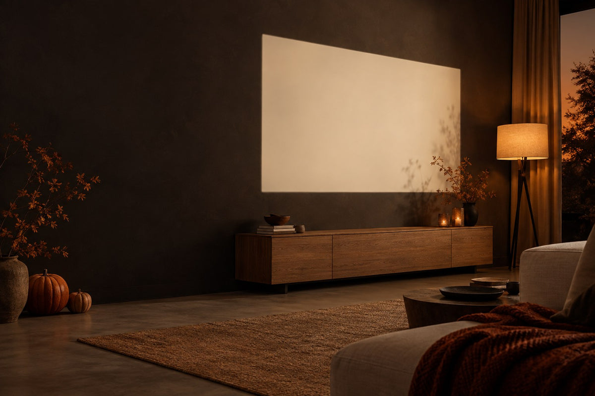 Ambiance Halloween chaleureuse pour une soirée cinéma à la maison